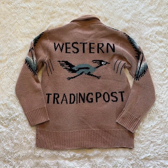Western Trading Post RoadRunner Cowichan Knit Traditional Button Front Sweater - Picture 2 of 8
